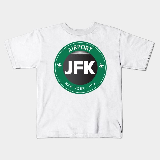 New York JFK Kids T-Shirt by Woohoo